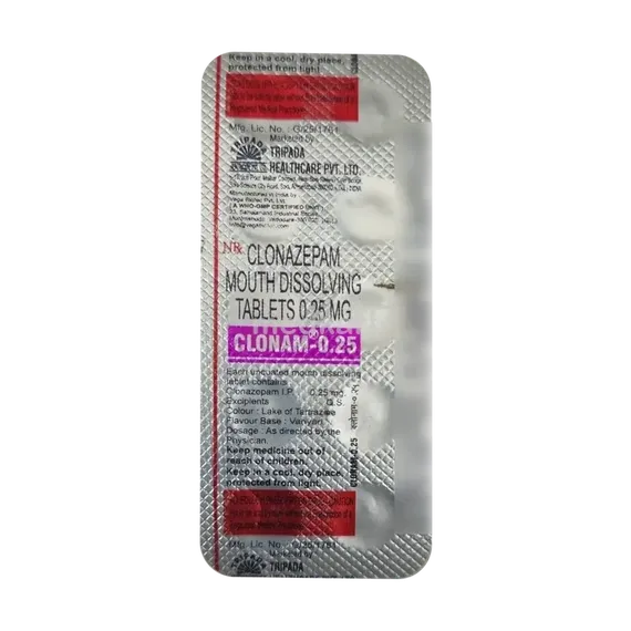 clonam 0.25mg tablet 10's